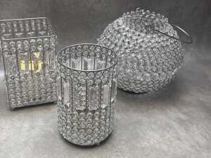 Glass-encrusted decorative candle lanterns - 2