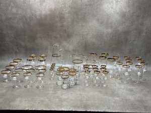 Astra Karel Bohemian glassware with gilded bands