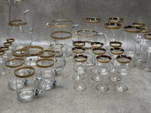 Astra Karel Bohemian glassware with gilded bands - 3