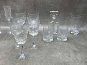 Assorted crystal drinkware, together with a decanter - 3