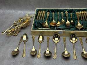 Two gold-plated cutlery sets including Konig setting for eight - 2