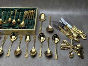 Two gold-plated cutlery sets including Konig setting for eight - 3
