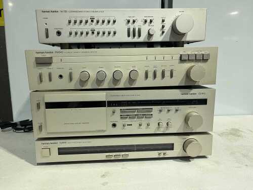 Harman/Kardon four-piece separates stack: hk725, PM640, CD91C, TU905