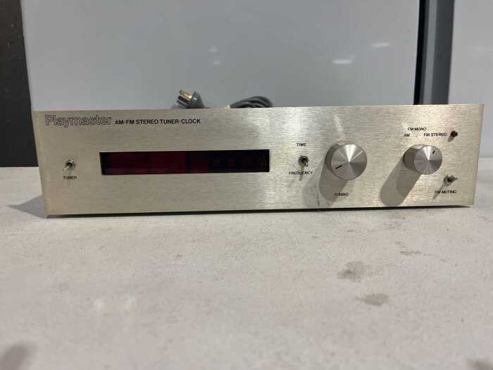 Playmaster AM-FM stereo tuner-clock, Australian kit-built, c1980