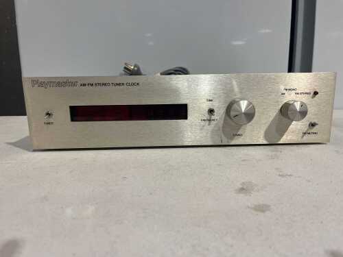 Playmaster AM-FM stereo tuner-clock, Australian kit-built, c1980