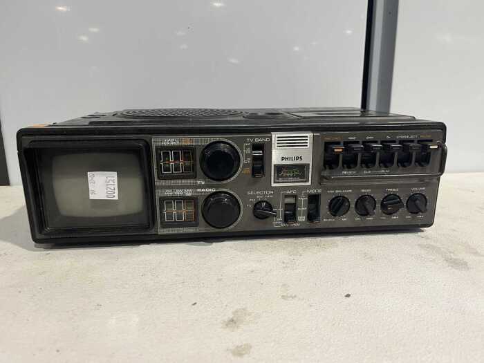Philips portable TV, radio and cassette recorder combination, 1970s