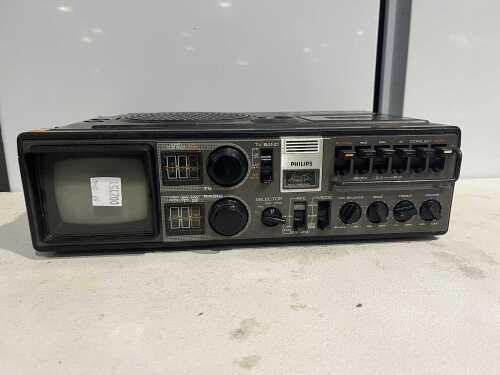 Philips portable TV, radio and cassette recorder combination, 1970s