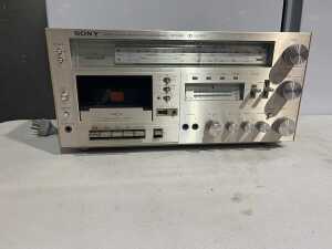 Sony HST-49A stereo cassette receiver, silver face, c1978