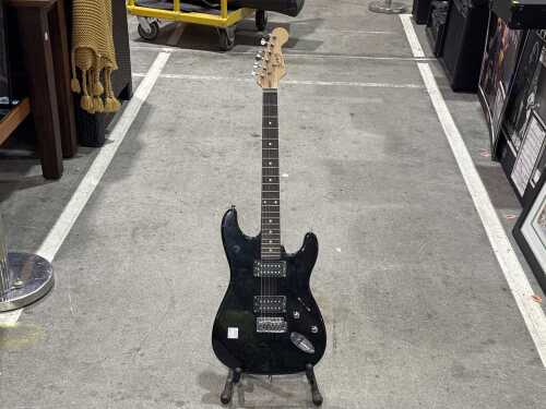 Alpha black electric guitar