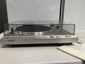 Sony PS-T2 stereo turntable with Sony XL-15 cartridge and manual, c1979