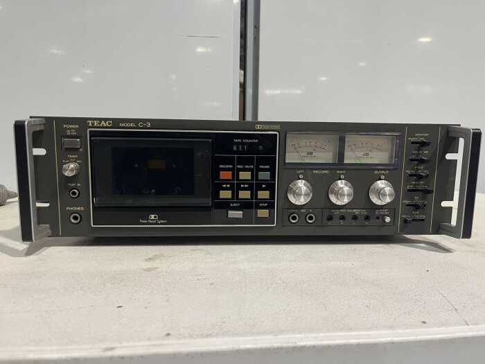 TEAC C-3 three-head stereo cassette deck with rack handles