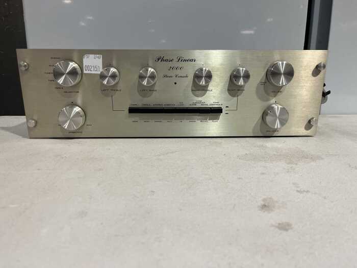 Phase Linear 2000 stereo console preamplifier, brushed alloy, 1970s
