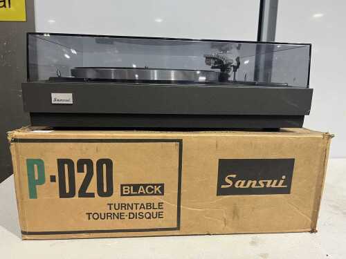 Sansui P-D20 stereo turntable with original box