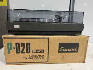 Sansui P-D20 stereo turntable with original box
