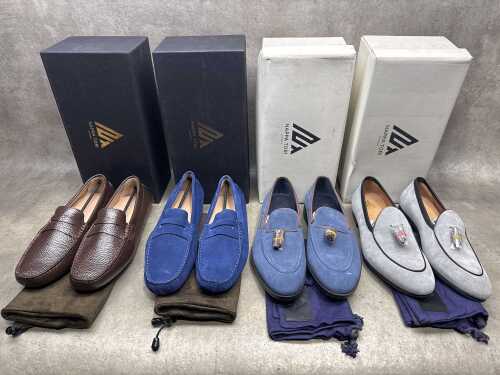 Four NEW pairs of Nappa Tori Australia leather men's shoes, size UK 9