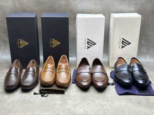 Four NEW pairs of Nappa Tori Australia leather men's shoes, size UK 9