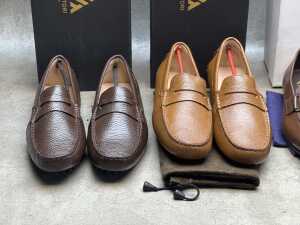 Four NEW pairs of Nappa Tori Australia leather men's shoes, size UK 9 - 2