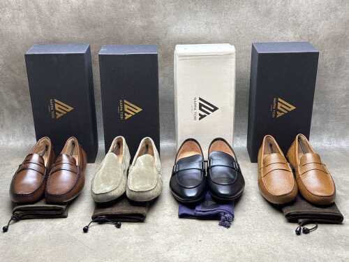 Four NEW pairs of Nappa Tori Australia leather men's shoes, size UK 12