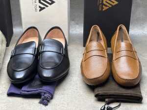 Four NEW pairs of Nappa Tori Australia leather men's shoes, size UK 12 - 3