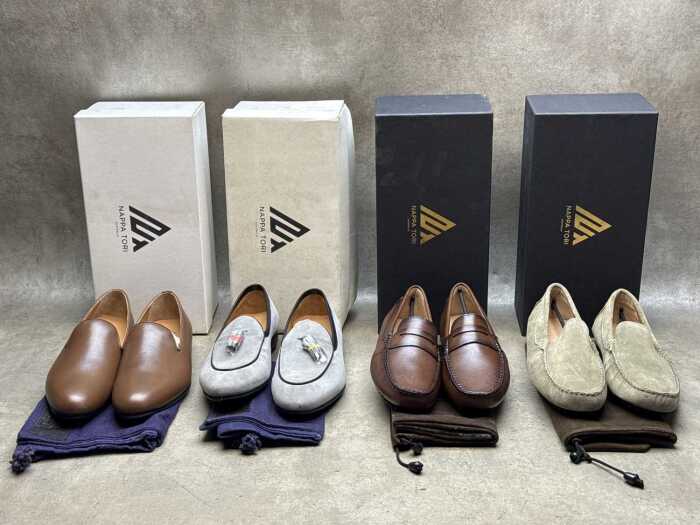 Four NEW pairs of Nappa Tori Australia leather men's shoes, size UK 9