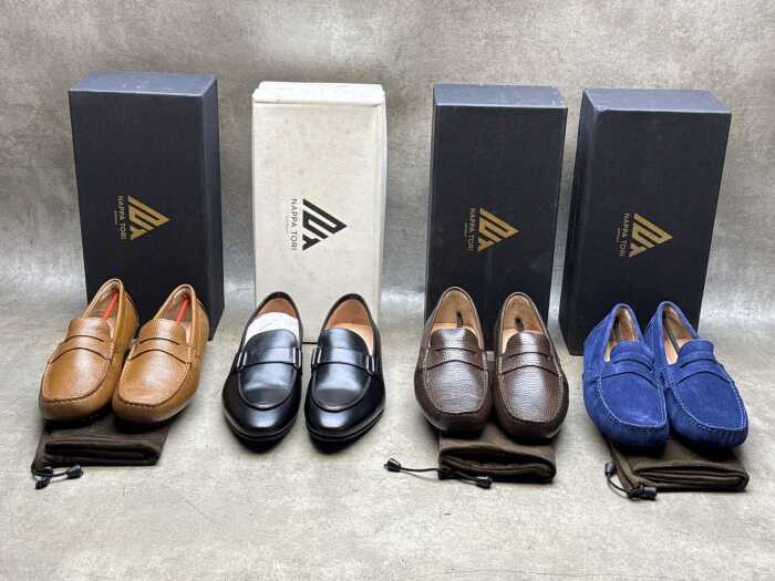 Four NEW pairs of Nappa Tori Australia leather men's shoes, size UK 9