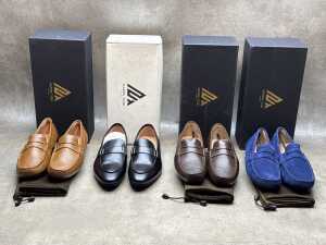 Four NEW pairs of Nappa Tori Australia leather men's shoes, size UK 9