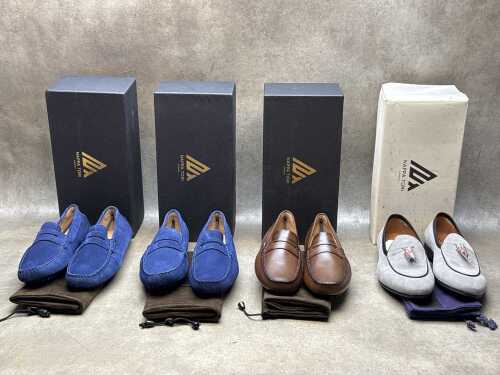 Four NEW pairs of Nappa Tori Australia leather men's shoes, size UK 10