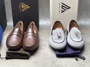 Four NEW pairs of Nappa Tori Australia leather men's shoes, size UK 10 - 3