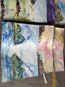 Karen Armstrong, eight unframed watercolour paintings - 3