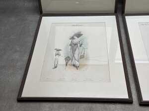 Set of four framed 'Chic Parisien' French fashion reproduction engravings - 2