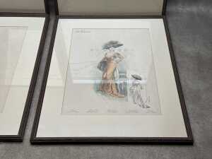 Set of four framed 'Chic Parisien' French fashion reproduction engravings - 3