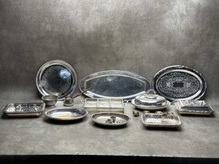 Silver plate including tureens