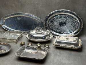 Silver plate including tureens - 3