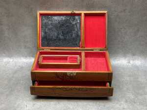 Three Oriental carved timber jewellery boxs - 3