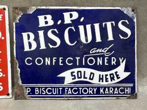 Two enamel signs including Harsaran Das & Co. - 3