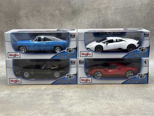 Four Maisto special edition 1:18 scale die-cast
