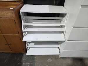 White two-drawer shoe cabinet - 2