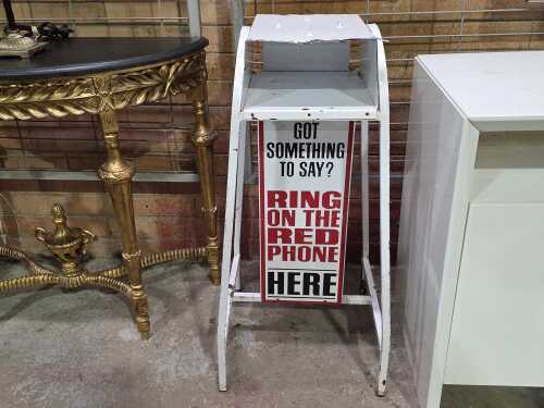 Vintage white phone stand