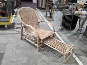 Cane sun lounger chair - 2