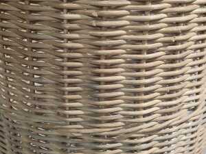 Woven wicker extra-tall laundry basket - 2