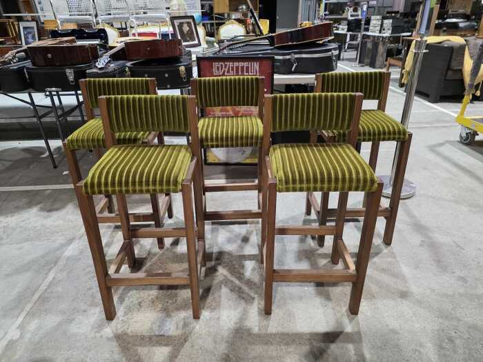 Five Mid-century modern style bar stools