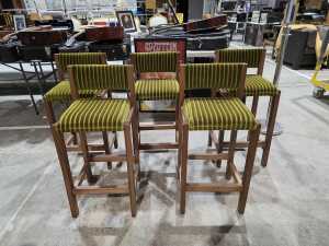 Five Mid-century modern style bar stools
