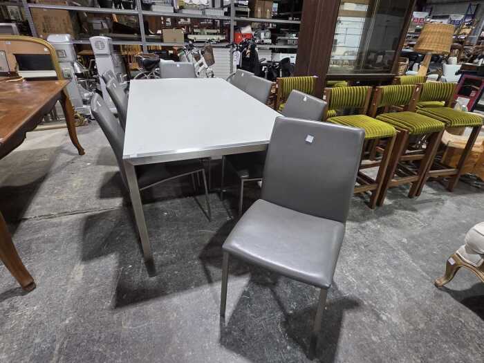 Nine-piece modern dining suite