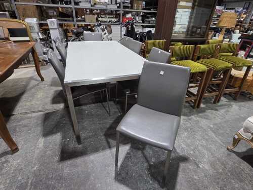 Nine-piece modern dining suite