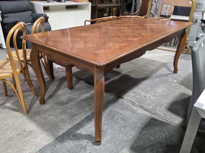Stephen Perrett handcrafted beech and rosewood dining table