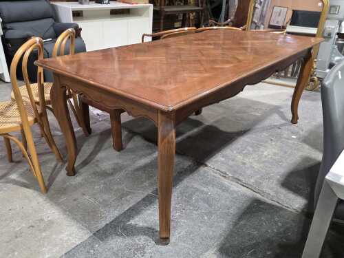 Stephen Perrett handcrafted beech and rosewood dining table