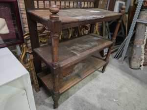 Victorian timber whatnot shelf - 5