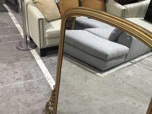 Gilt-framed wall / over mantle mirror - 3