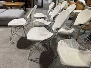 Set of eight Replica Charles Eames wire chairs - 3