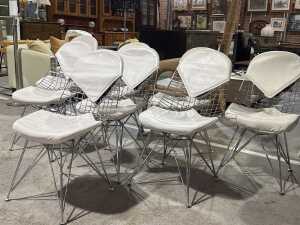 Set of eight Replica Charles Eames wire chairs - 4